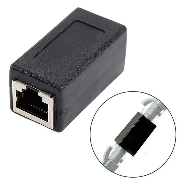 Лан соединитель витой пары RJ45 / UTP Cat5e Cat6 Переходник кабель LAN — 4