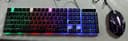 Новая мышка и клавиатура красивый с подсветкой RGB проводная USB