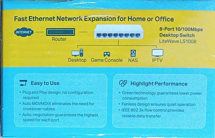 Tp-link LS1008 V1,0  8 порт HUB switch — 7