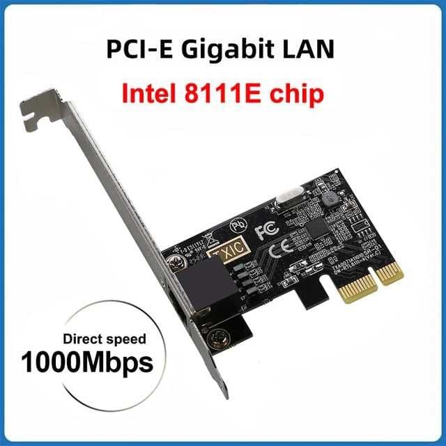 Cетевая карта PCIE 1000 Мбит/с, чип 8111E — 1