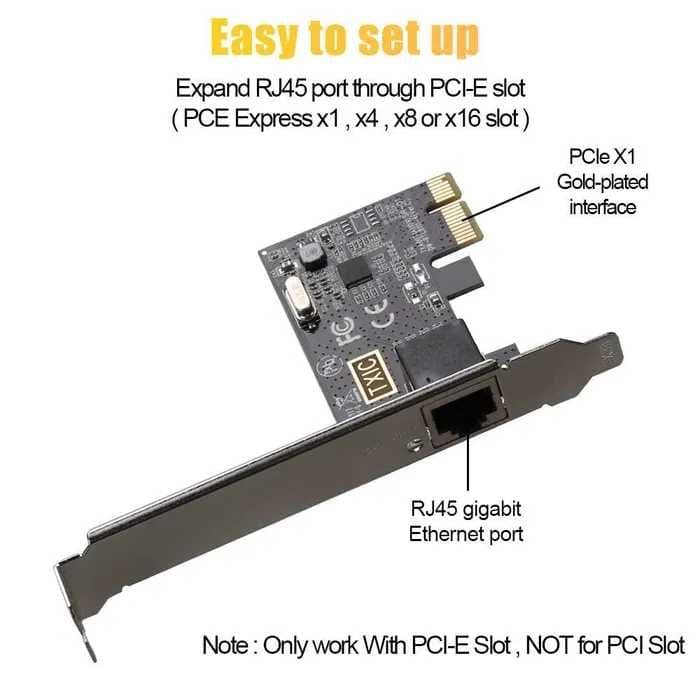 Cетевая карта PCIE 1000 Мбит/с, чип 8111E — 3