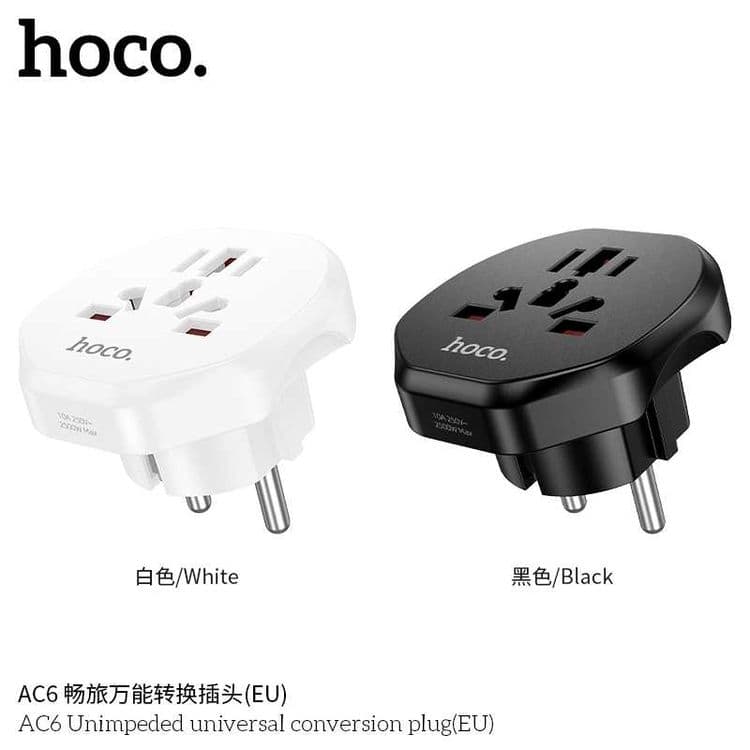 Hoco AC6 Unimpeded Универсальный Сетевой Адаптер (EU) Universal Plug — 1