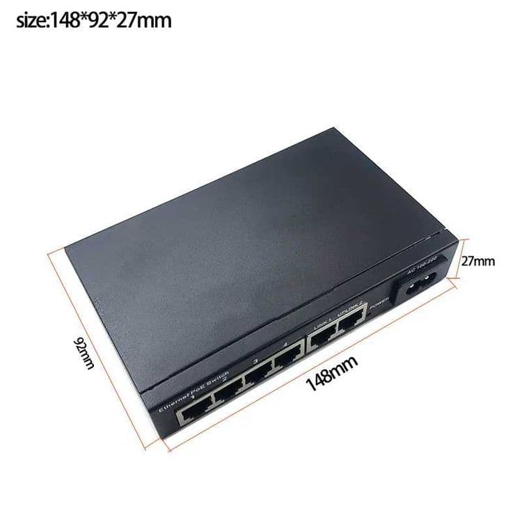 POE Switch POE 4+2 UP Link Kamera uchun — 1