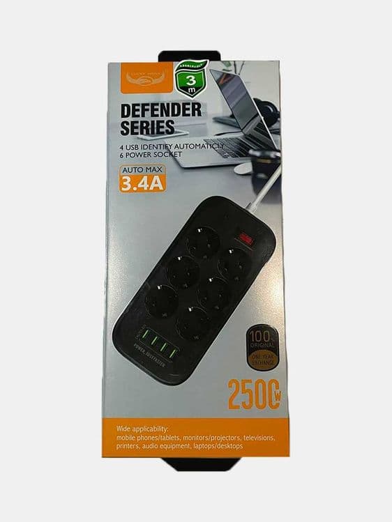 Сетевой фильтр, удлинитель, из серии DEFENDER SERIES — 1