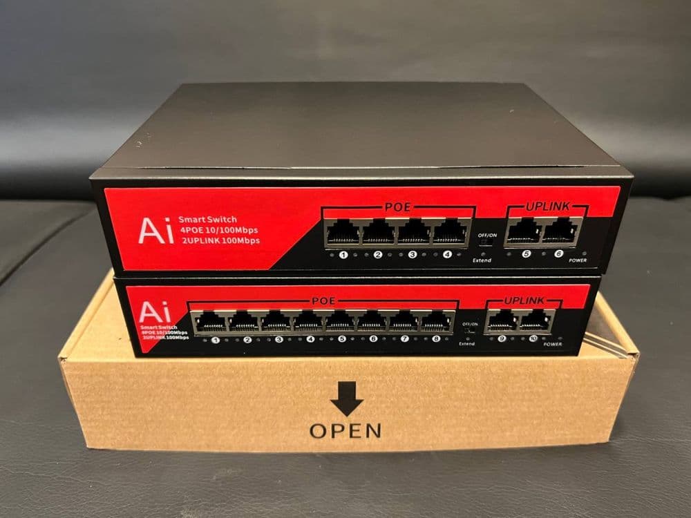 Акция Пое Комутатор 4+2 и 8+2рое Hub switch) для камер  видео наблюден — 1