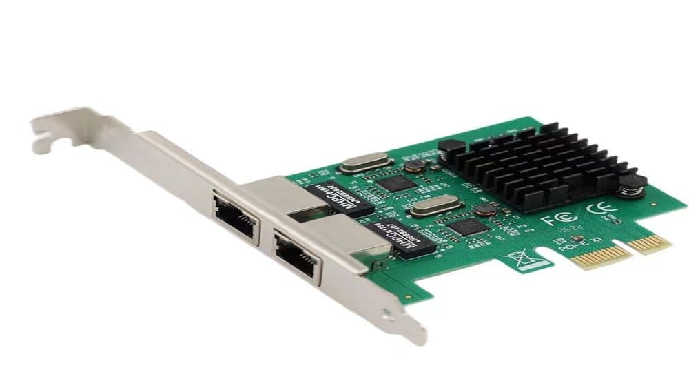 Серверная сетевая PCI карта с двумя портами Gigabit Ethernet — 1