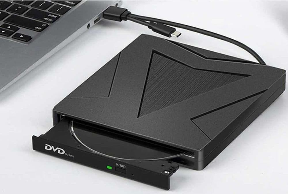 Внешний записывающий привод DVDRW с USB + Type с, есть доставка — 2