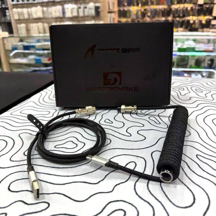 a28electronics - coiled aviator cable ASUS ROG , Attack shark — 3