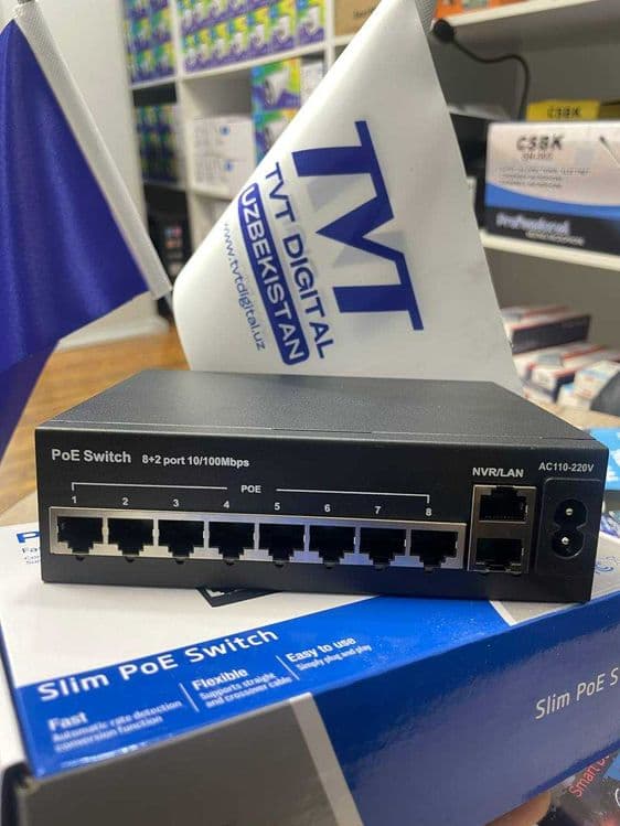 Poe Switch 8+2 10/100 mb — 2