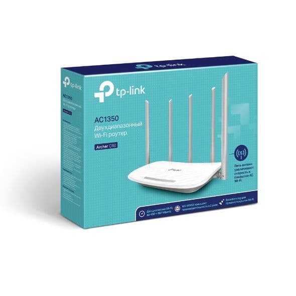 С60 Tp-link AC1350 Двух диапаз Archer C60 Wi-Fi роутер sotiladi+Гаран — 1