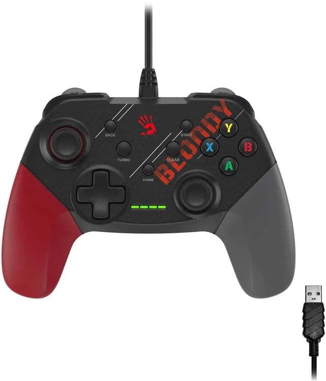 Джойстик Bloody GPW50/70 SPORTS USB Геймпад(GAME PAD)RED/White/Black+ — 1