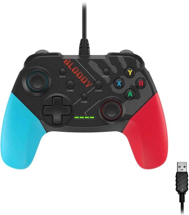 Джойстик Bloody GPW50/70 SPORTS USB Геймпад(GAME PAD)RED/White/Black+ — 8