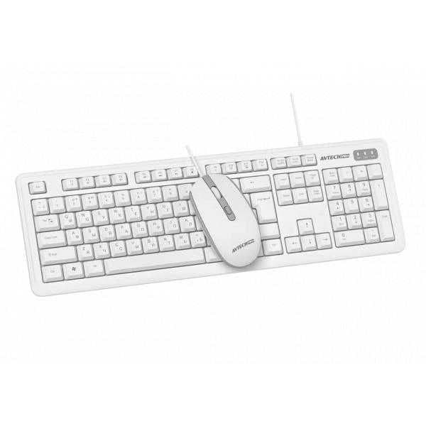 Клавиатура и мышь KB+Mouse AVTech Pro C305/306 (Black) (White)+ — 5