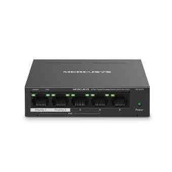 5 портовый гигабитный коммутатор с 4 порта PoE+ Mercusys MS105GP — 2