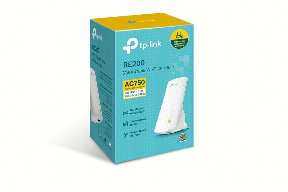 TP-Link RE200/220/230 AC750 с поддержкой Mesh Усилитель сигналаWi‑Fi+ — 1