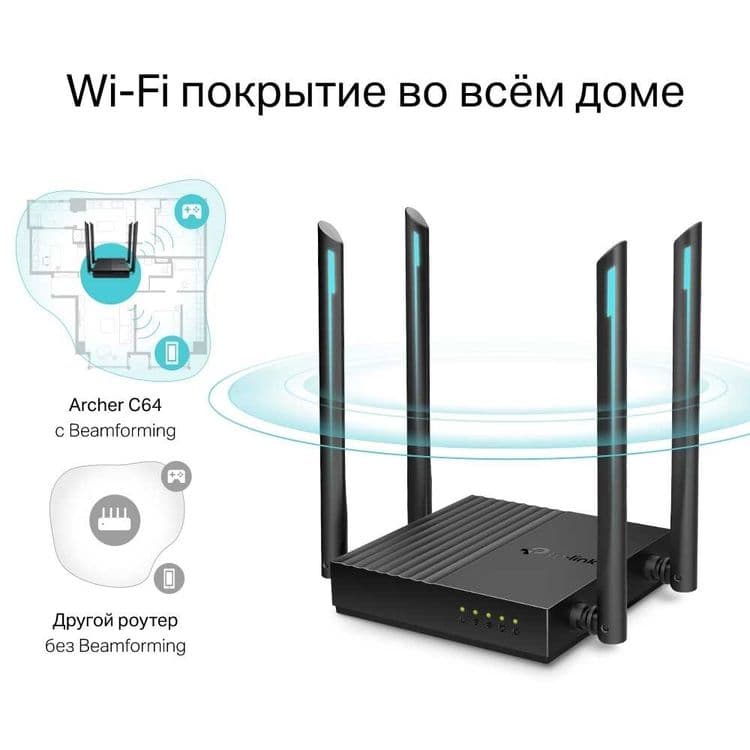 TP-Link Archer C64 / AC1200 Dual-Band Wi-Fi Роутер (Router) + — 6