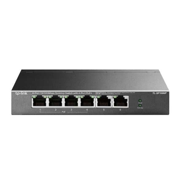 TL-SF1006P | 10/100 Мбит/с настольный коммутатор с 4 портами PoE+ — 2