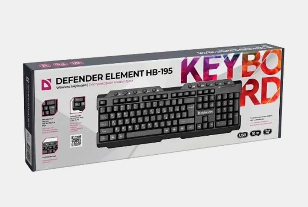 Беспроводная клавиатура Defender Element HB-195 RU. Brand 2026 — 3