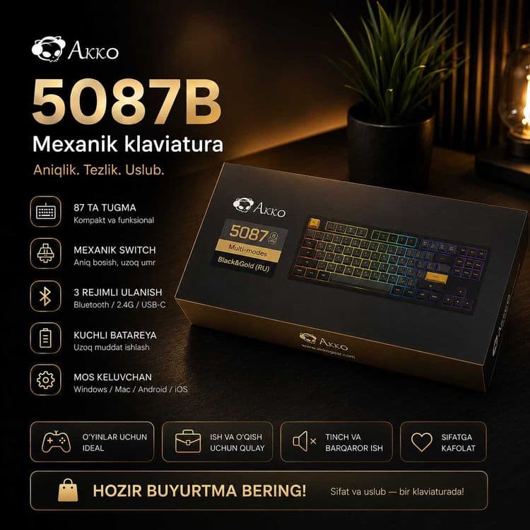 Клавиатура AKKO 5075B Plus Black & Silver — 1