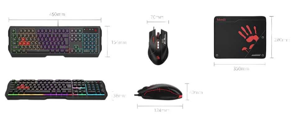 Продается игровой уомплект KB+Mouse+Pad Bloody B1700 (Black)++ — 3