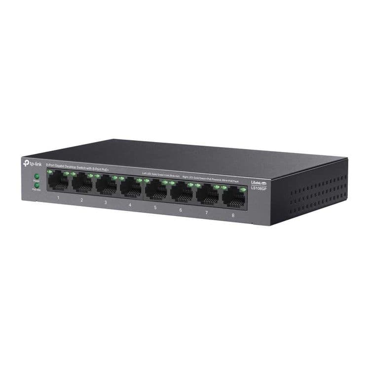 Tp Link LS108GP |8-портовый PoE+ гигабитный настольный коммутатор — 3