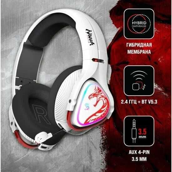 нет Беспроводные наушники Bloody MR720 NARAKA EDITION/2.4G+BT v5.0 RGB — 2