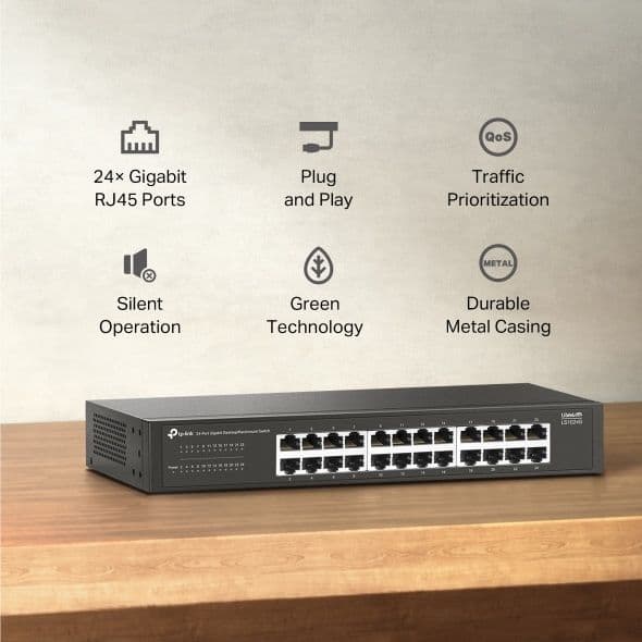 # 24port TPLink LS1024G LiteWave Hub Switch Gigabit Коммутатор Свич — 5