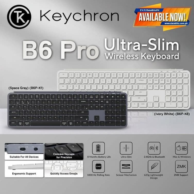 Русская Раскладка! Keychron B6 PRO (Аналог mx keys s) без подсветки — 1