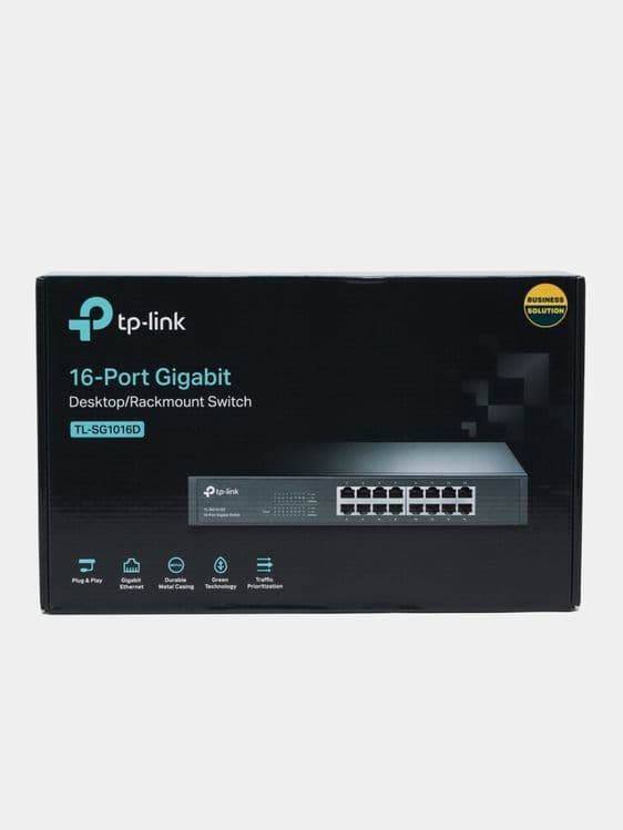 Портовый гигабитный switch TP-LINK TL-SG1016D Доставка есть! — 1