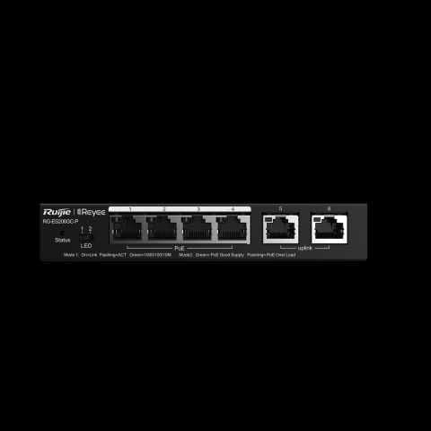 6-порт. гигабит управляемый PoE смарт-коммутатор Ruijie RG-ES206GC-P — 2