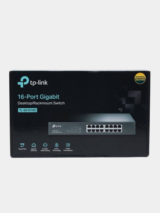 Tp link switch hub 16 портов гигабитный RJ45 10/100/1000 Мбит/с — 1
