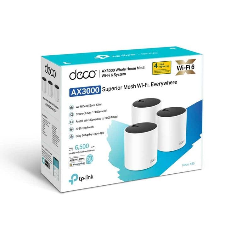 TP-Link Deco X55 (3-2-1-pack) / AX3000 Mesh-система Wi-Fi6 Роутер+ — 1