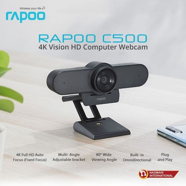 Веб-камера Rapoo C500 4K/30Fps с автофокусом Вебкамера — 3