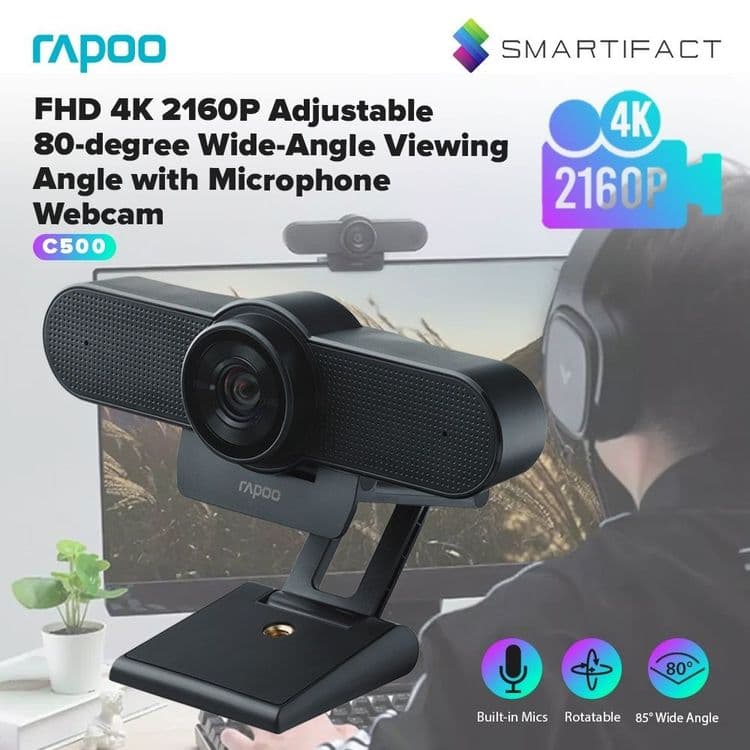 Веб-камера Rapoo C500 4K/30Fps с автофокусом Вебкамера — 7