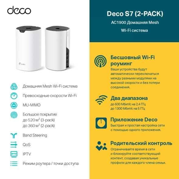 Tp Link DECO S7 2-pack| Mesh-сист. — 2