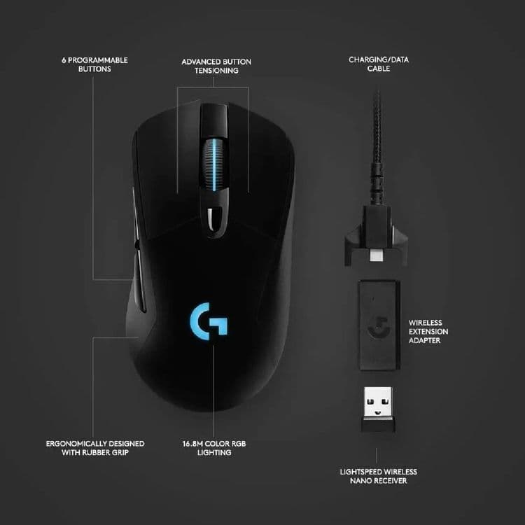Logitech G703 LIGHTSPEED -Беспроводная игровая мышь — 3