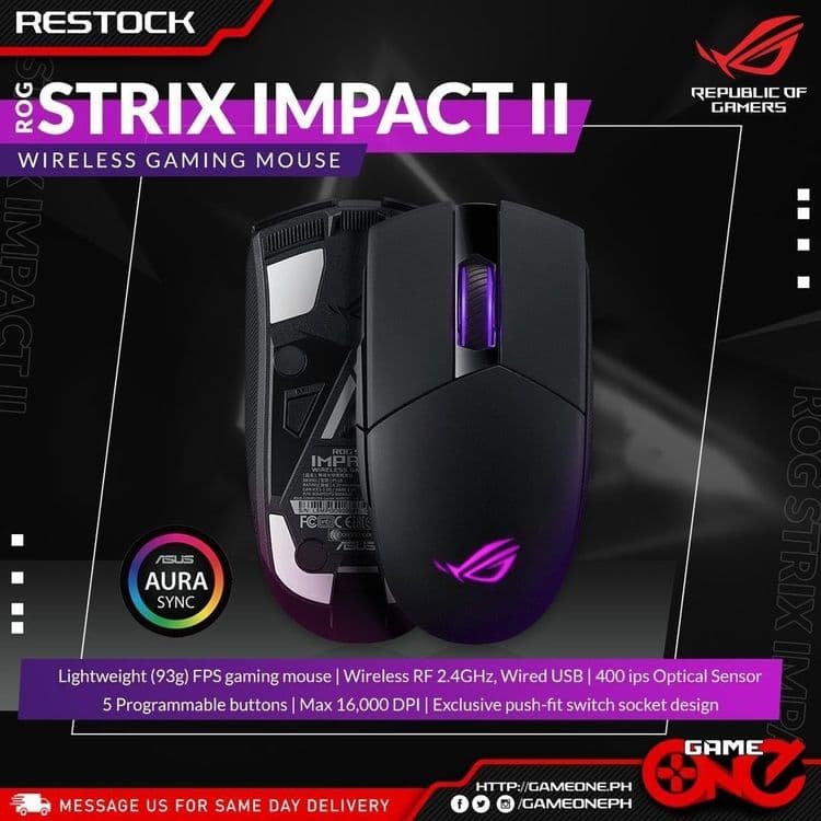 Asus Rog Impact 2 Wireless Беспроводная мышка/мышь/mishka — 1