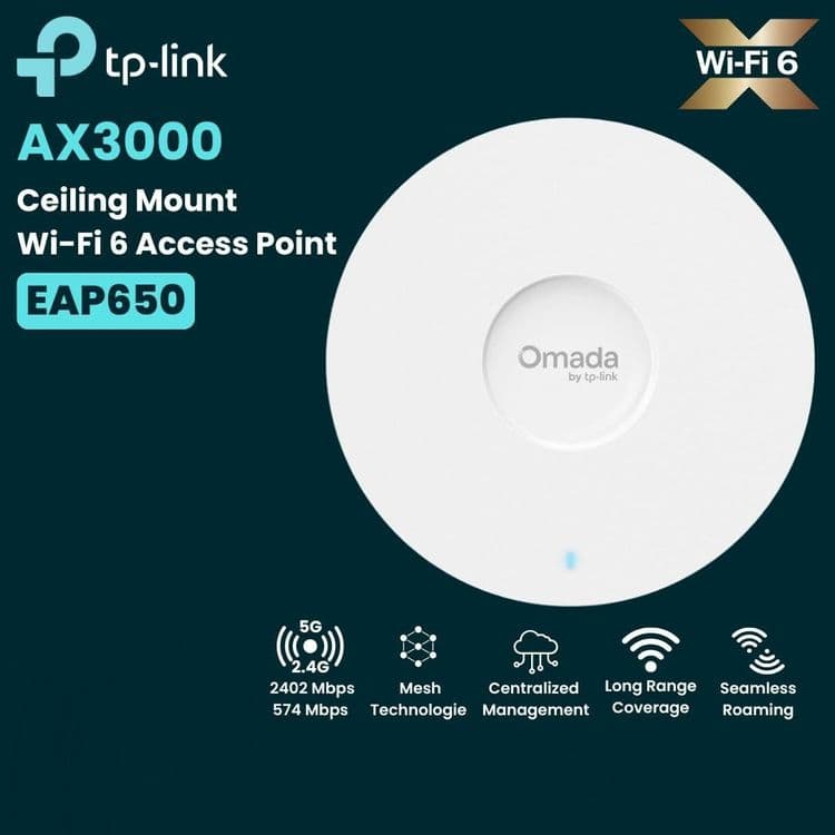 Tplink eap650 ax3000 Потолочная точка доступа Wifi 6 (роутер) — 1