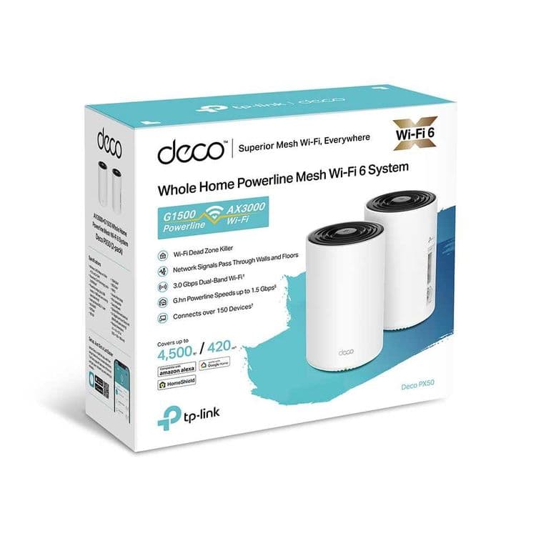 Tp-Link Deco PX50 2-pack Mesh-система Wi-Fi 6 с Powerline G1500 — 8