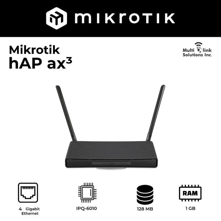# MikroTik hAP ax3 C53UiG+5HPaxD2HPaxD Двухдиапазонная Точка Доступа — 1
