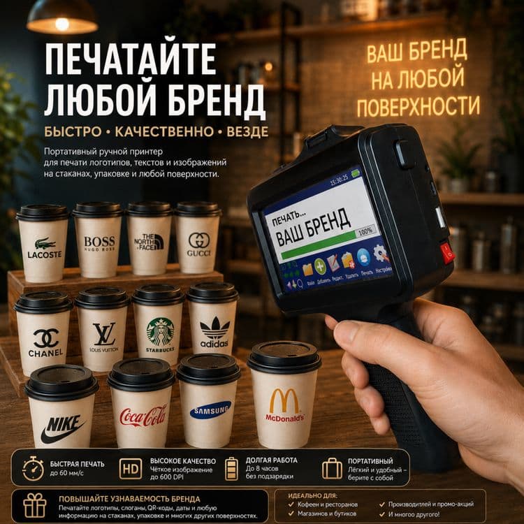 Ручной Принтер для Маркировки и Штрихкодов — 1