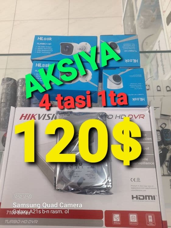 Aksiya 4tasi birda analigviy kamera, Hikvision камера ак — 1