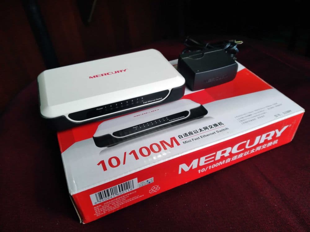 MERCURY komutator switch hab 8 port set rasmdagi! hub 8 порт хаб — 4