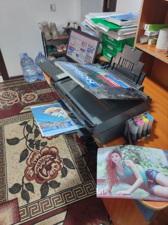 Epson 7300 rangli kopiya skanerli printer aybi yoq xarajat yoq idialni — 3