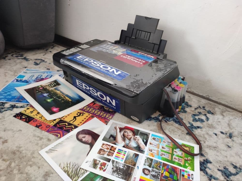 Epson 7300 rangli kopiya skanerli printer aybi yoq xarajat yoq idialni — 8