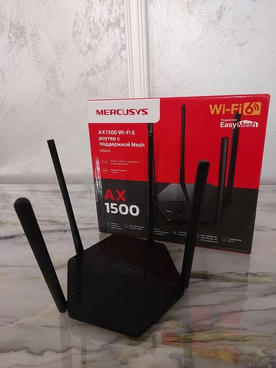 Wifi 6 авлод mercusys MR60X AX1500 Wi-Fi 6 двухдиапазонный wifi роутер — 1
