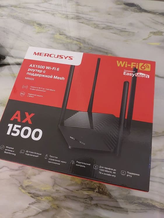 Wifi 6 авлод mercusys MR60X AX1500 Wi-Fi 6 двухдиапазонный wifi роутер — 2