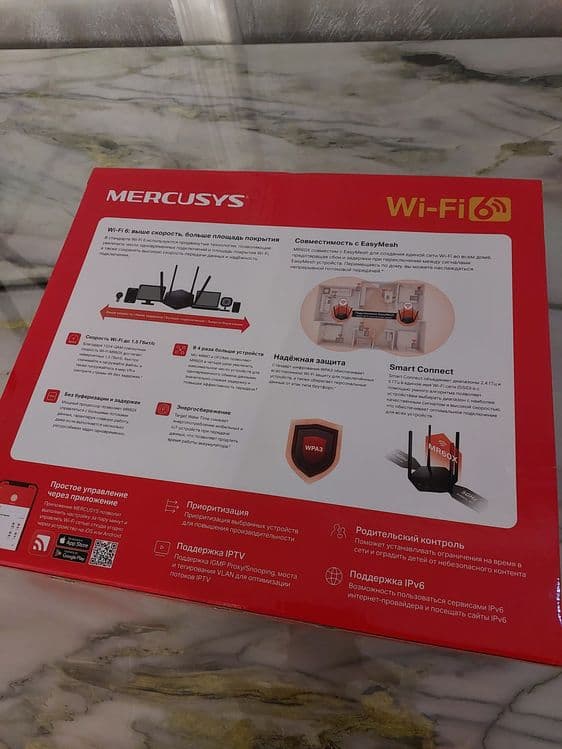 Wifi 6 авлод mercusys MR60X AX1500 Wi-Fi 6 двухдиапазонный wifi роутер — 3