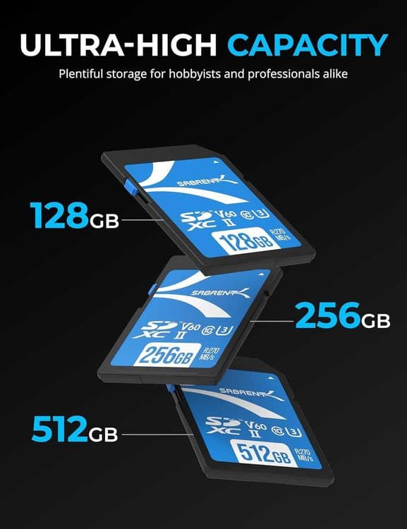 Lexar V60 SD UHS-II R270MB/s  флешка для камеры 128gb-40 yoki 256gb-60 — 4