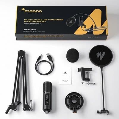 Домашний студийный комплект: Микрофон MAONO AU-PM422 + Экран — 3